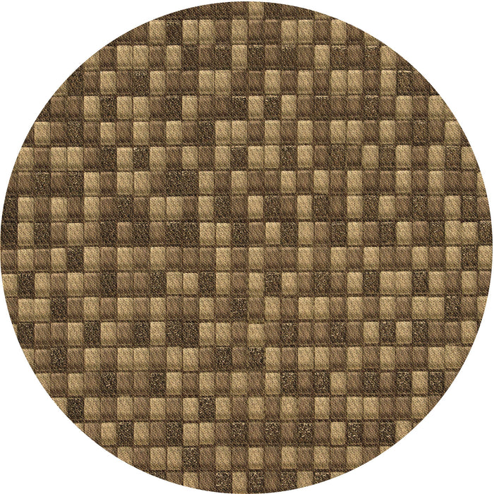 Square Machine Washable Transitional Cinnamon Brown Rug in a Living Room, wshpat2366brn