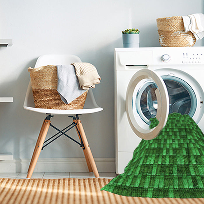 Machine Washable Transitional Deep Emerald Green Rug in a Washing Machine, wshpat2366grn