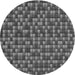 Square Patterned Gunmetal Gray Rug, pat2366gry
