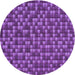 Square Patterned Purple Rug, pat2366pur