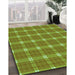 Patterned Pistachio Green Rug in Family Room, pat2367grn