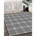 Patterned Dark Gray Rug in Family Room, pat2367gry