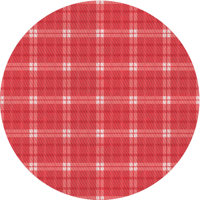 Square Patterned Red Rug, pat2367rd