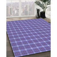 Patterned Slate Blue Rug, pat2368blu