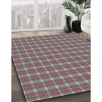 Patterned Dark Gray Rug, pat2368lblu