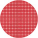 Square Patterned Red Rug, pat2368rd