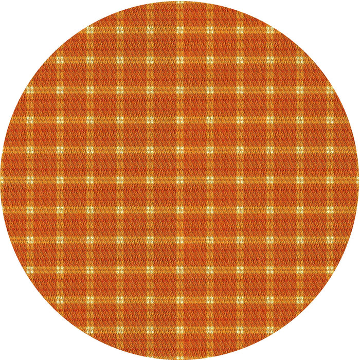 Square Machine Washable Transitional Neon Orange Rug in a Living Room, wshpat2368yw