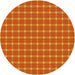 Square Patterned Neon Orange Rug, pat2368yw