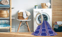 Machine Washable Transitional Purple Rug in a Washing Machine, wshpat2369blu