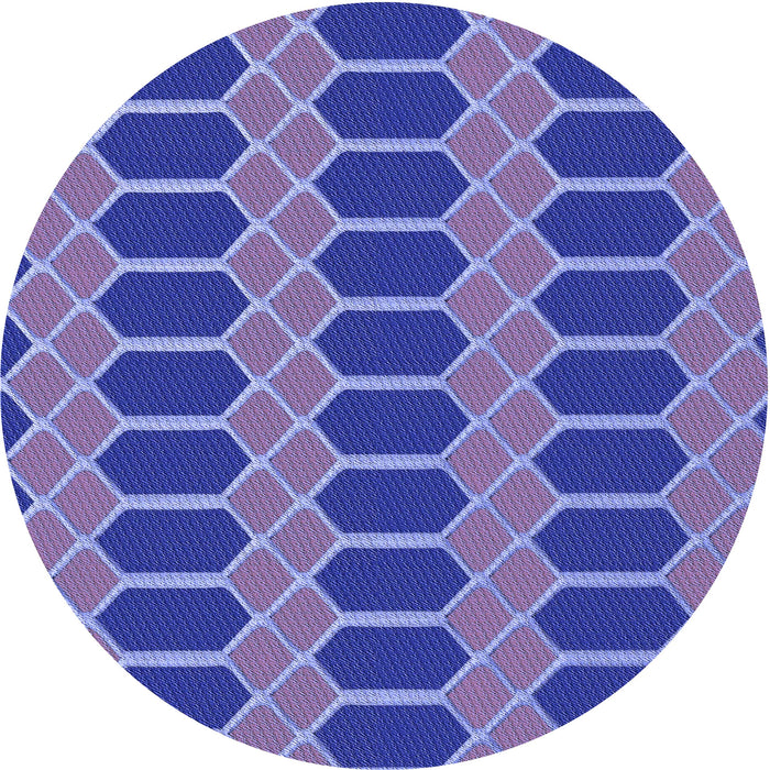 Square Patterned Purple Rug, pat2369blu