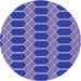 Square Patterned Purple Rug, pat2369blu