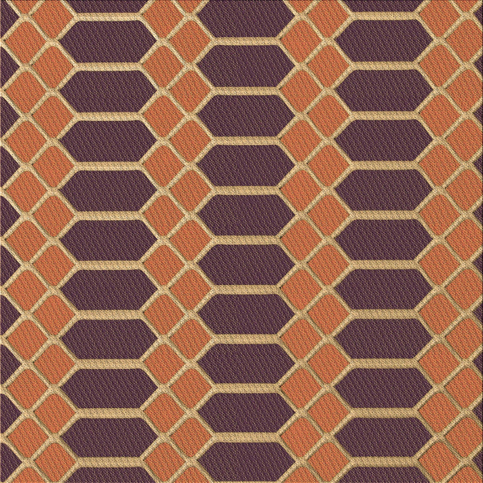 Round Patterned Brown Red Rug, pat2369brn