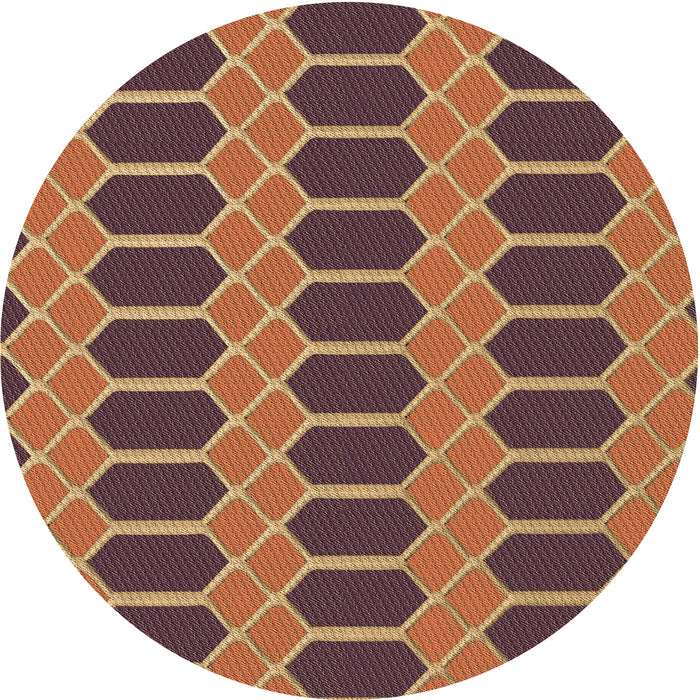 Square Machine Washable Transitional Brown Red Rug in a Living Room, wshpat2369brn