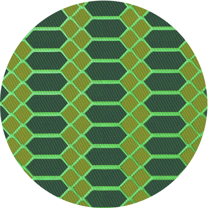 Square Machine Washable Transitional Medium Forest Green Rug in a Living Room, wshpat2369grn