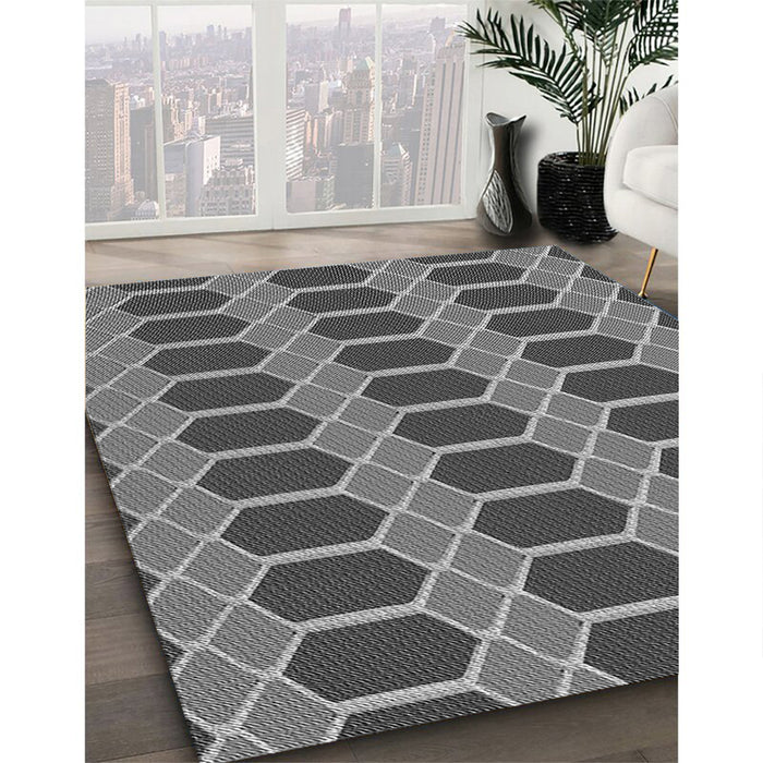 Machine Washable Transitional Gray Rug in a Family Room, wshpat2369gry