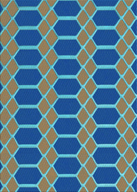 Machine Washable Transitional Azure Blue Rug, wshpat2369lblu