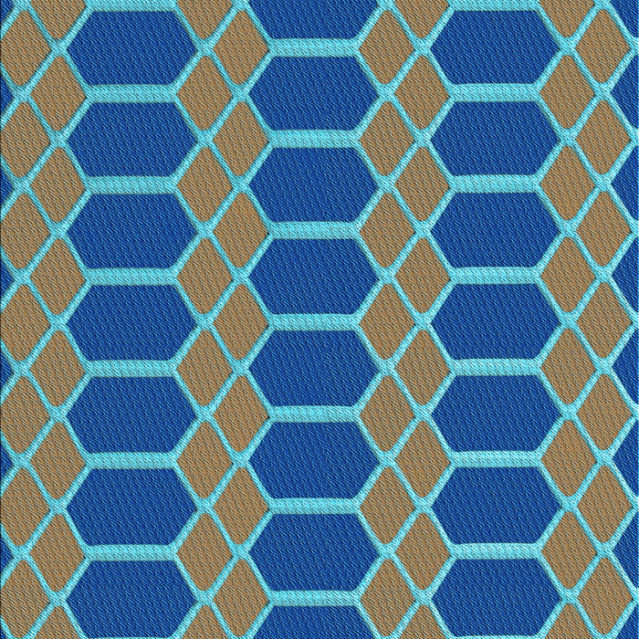 Patterned Azure Blue Rug, pat2369lblu