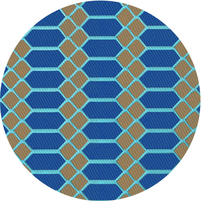 Square Machine Washable Transitional Azure Blue Rug in a Living Room, wshpat2369lblu