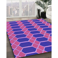 Patterned Purple Daffodil Purple Rug, pat2369pur