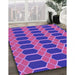 Patterned Purple Daffodil Purple Rug in Family Room, pat2369pur