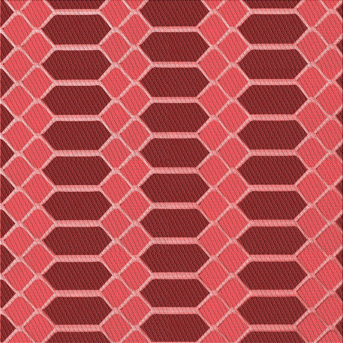 Round Patterned Red Rug, pat2369rd