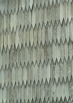 Patterned Dark Olive Green Novelty Rug, pat236