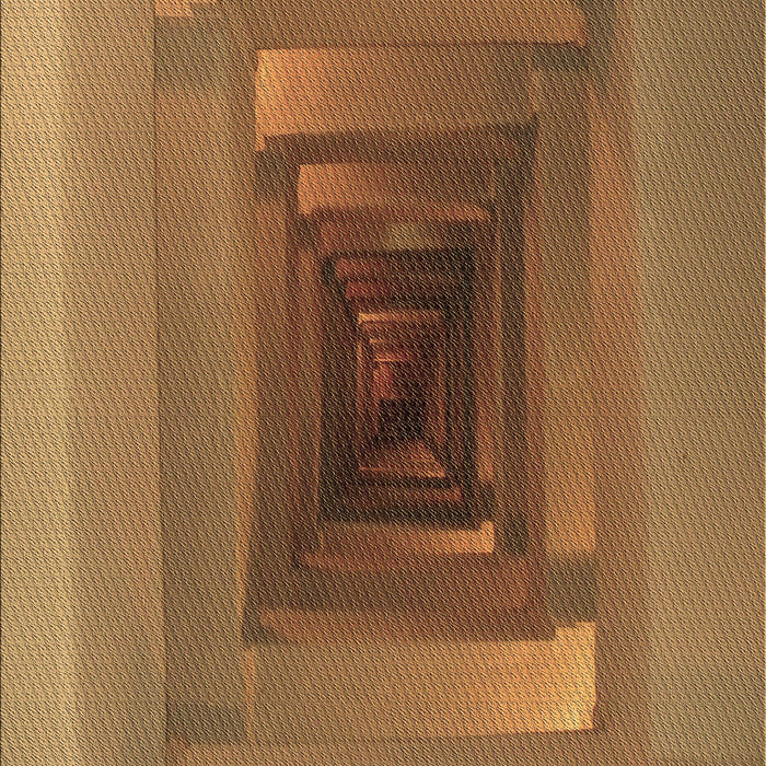 Machine Washable Transitional Saddle Brown Rug, wshpat237brn