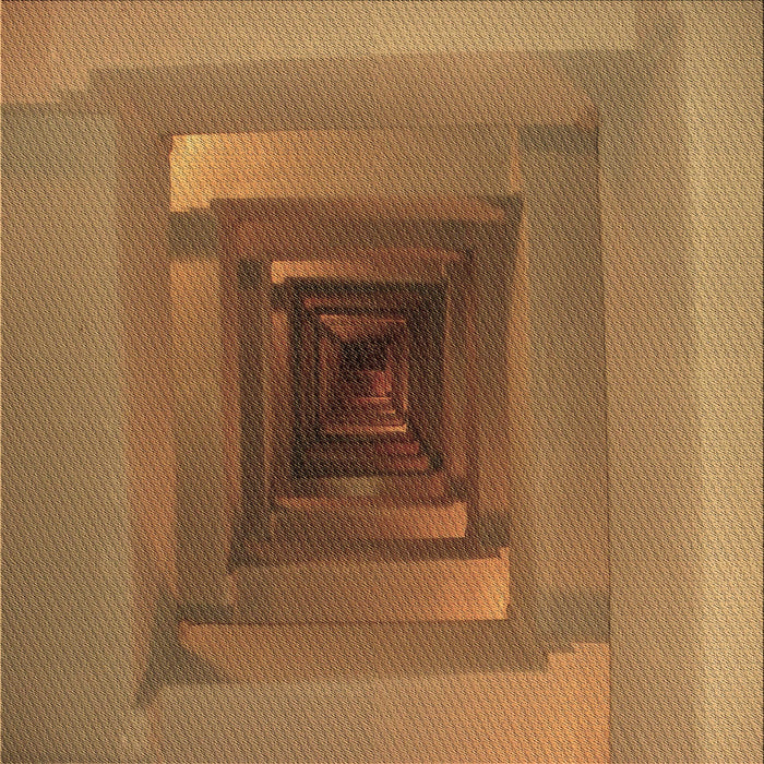 Round Patterned Saddle Brown Rug, pat237brn