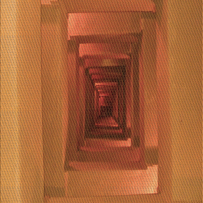 Patterned Neon Orange Rug, pat237org