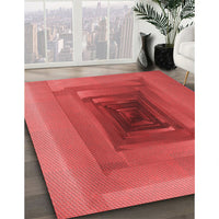 Patterned Red Rug, pat237rd