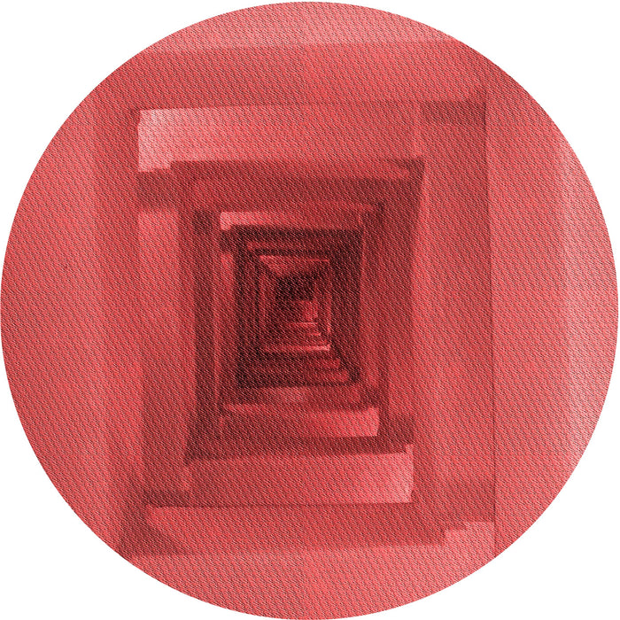 Square Patterned Red Rug, pat237rd