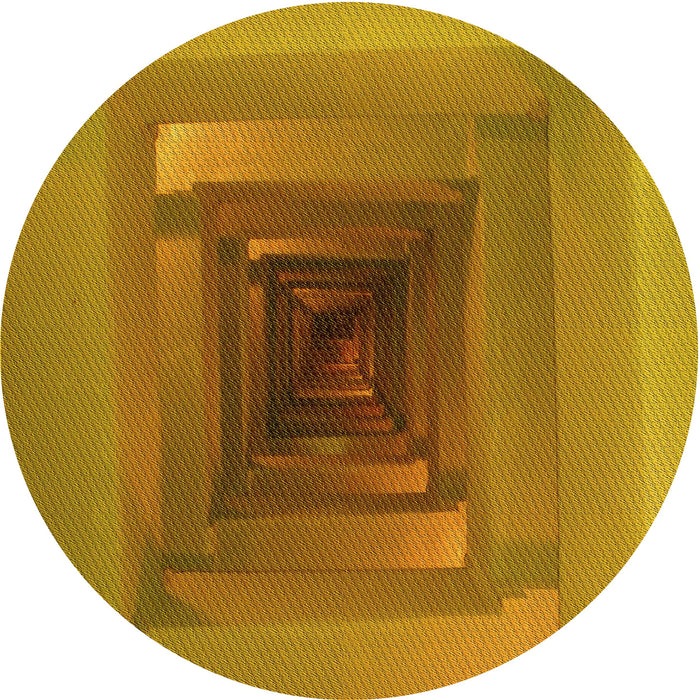 Square Patterned Mahogany Brown Rug, pat237yw