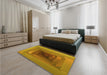 Patterned Mahogany Brown Rug in a Bedroom, pat237yw