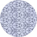 Square Patterned Lavender Blue Rug, pat2370blu