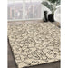 Machine Washable Transitional Moccasin Beige Rug in a Family Room, wshpat2370brn