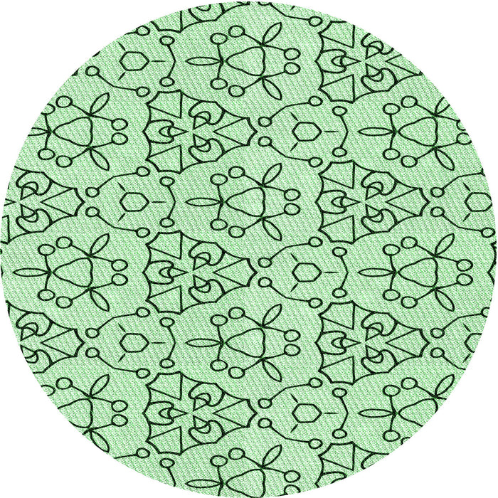 Square Machine Washable Transitional Mint Green Rug in a Living Room, wshpat2370grn