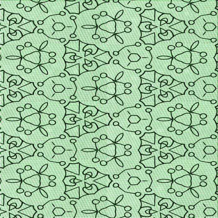 Round Patterned Mint Green Rug, pat2370grn
