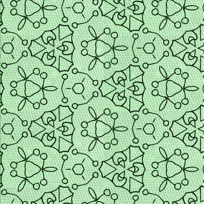 Patterned Mint Green Rug, pat2370grn