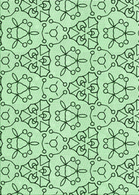Machine Washable Transitional Mint Green Rug, wshpat2370grn