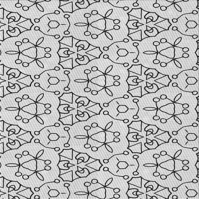 Round Patterned Gray Rug, pat2370gry