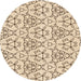 Square Patterned Copper Brown Rug, pat2370org