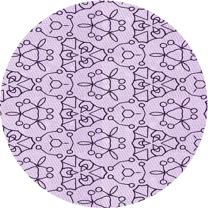 Square Patterned Lilac Purple Rug, pat2370pur