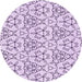 Square Patterned Lilac Purple Rug, pat2370pur