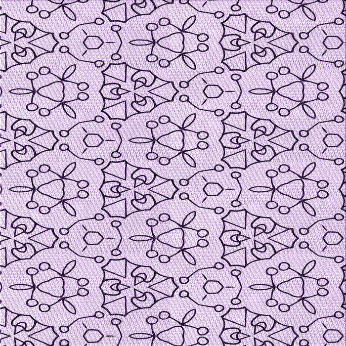 Round Patterned Lilac Purple Rug, pat2370pur