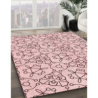 Patterned Pink Rug, pat2370rd