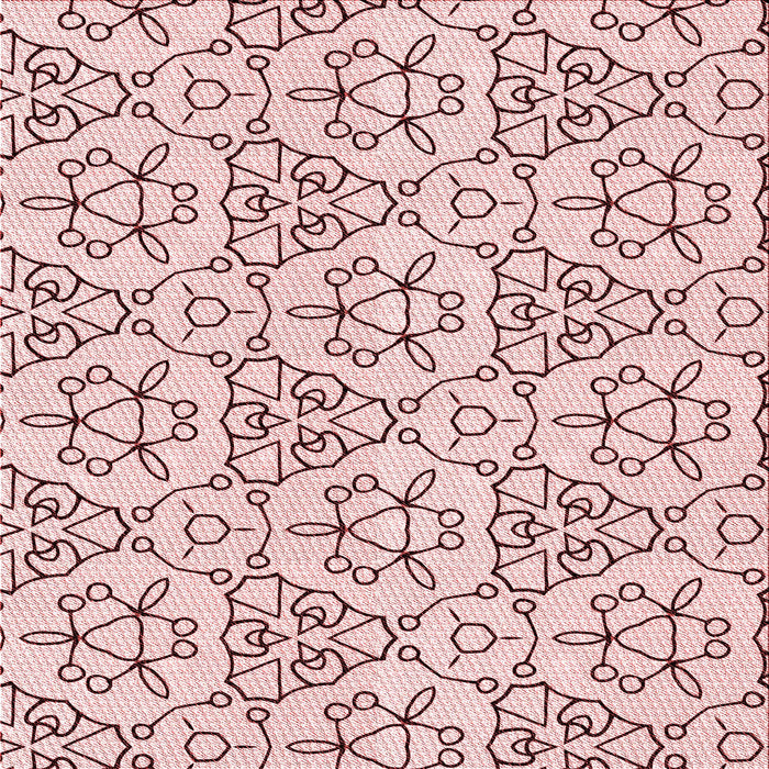 Round Patterned Pink Rug, pat2370rd