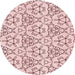 Square Patterned Pink Rug, pat2370rd