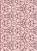 Machine Washable Transitional Pink Rug, wshpat2370rd