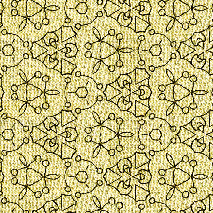 Patterned Sun Yellow Rug, pat2370yw