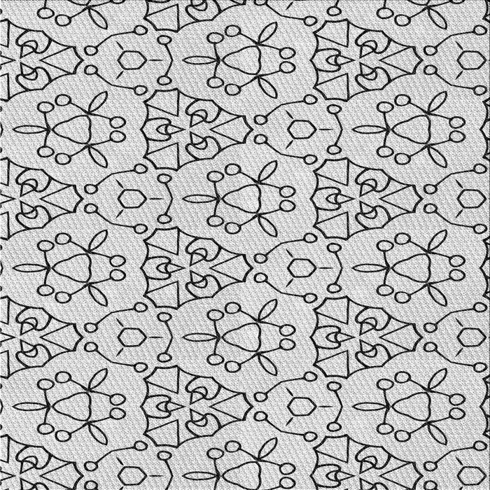 Sideview of Machine Washable Transitional White Smoke Rug, wshpat2370